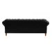 Conjunto Sofá Chesterfield 3 Lugares E 2 Poltronas Dom Pedro - Couríssimo Preto