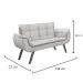 Conjunto de Poltronas Decorativas Bella Opala 3 Peças - Capuccino C/ Marrom