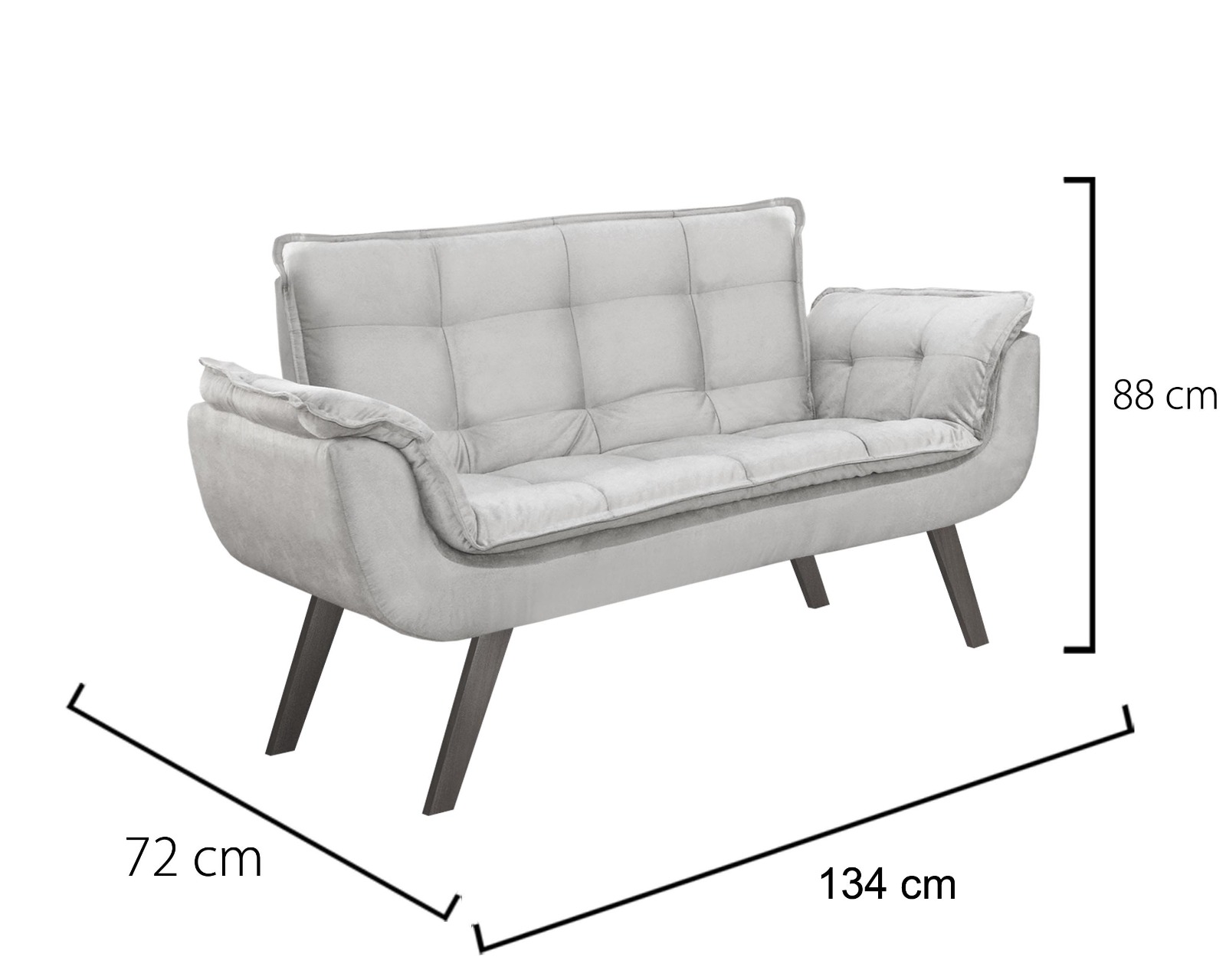 Conjunto de Poltronas Decorativas Bella Opala 3 Peças - Capuccino C/ Marrom