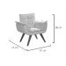 Conjunto de Poltronas Decorativas Bella Opala 3 Peças - Capuccino C/ Marrom
