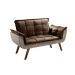 Conjunto de Poltronas Decorativas Bella Opala 3 Peças - Capuccino C/ Marrom