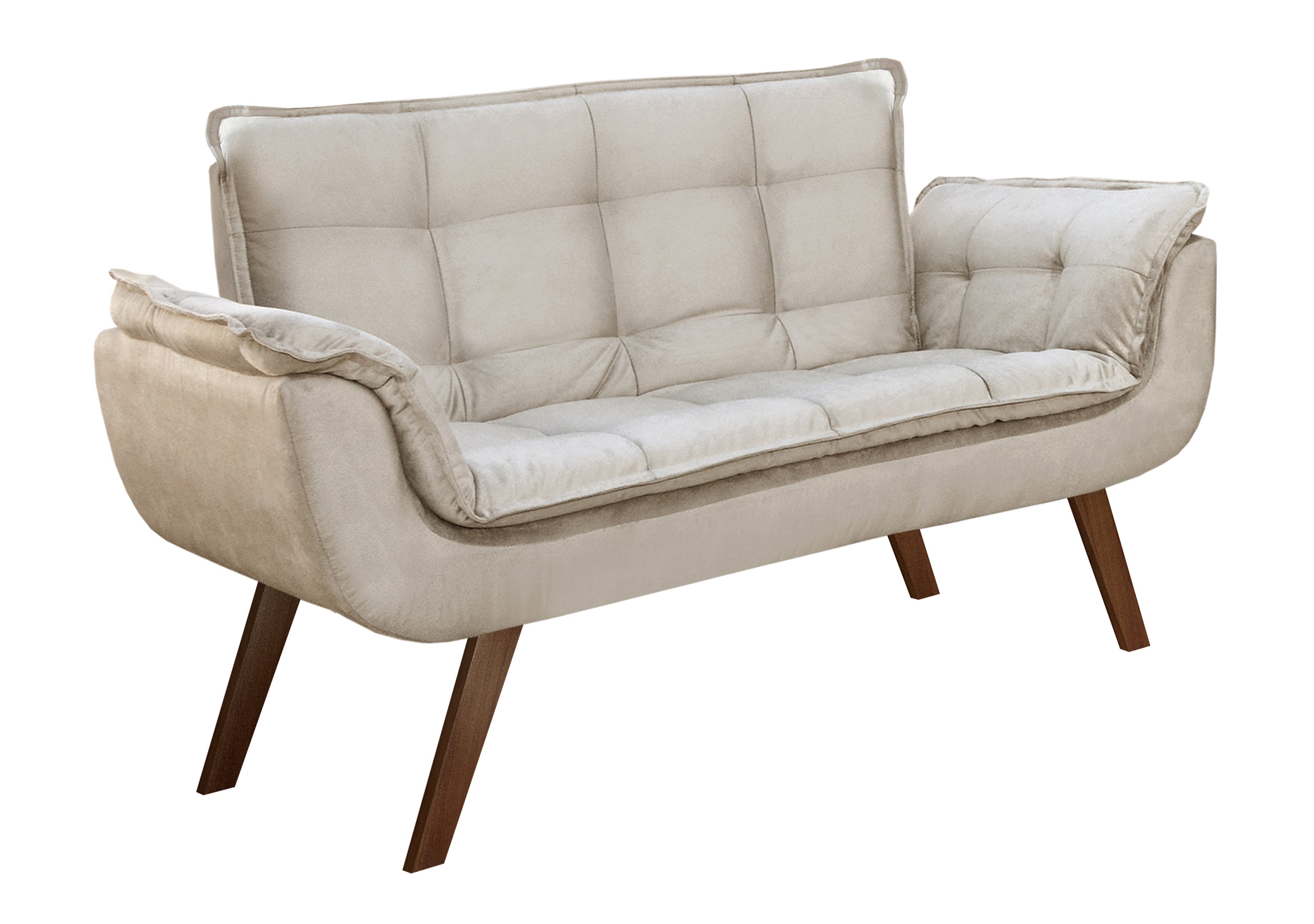 Conjunto de Poltronas Decorativas Bella Opala 3 Peças - Suede Bege
