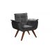 Conjunto de Poltronas Decorativas Bella Opala 3 Peças - Suede Cinza