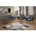Conjunto de Poltronas Decorativas Bella Opala 3 Peças - Suede Cinza