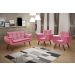 Conjunto de Poltronas Decorativas Bella Opala 3 Peças - Suede Rosa