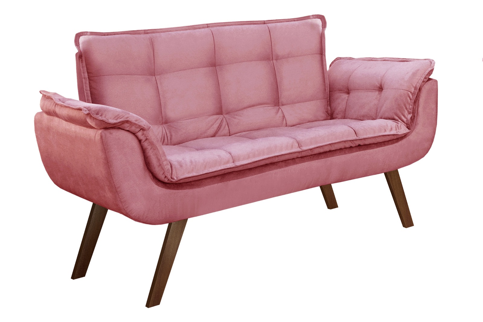 Conjunto de Poltronas Decorativas Bella Opala 3 Peças - Suede Rosa
