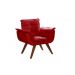 Conjunto de Poltronas Decorativas Bella Opala 3 Peças - Suede Vermelho