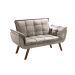 Conjunto de Poltronas Decorativas Bella Opala 3 Peças - Veludo Capuccino