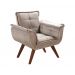Conjunto de Poltronas Decorativas Bella Opala 3 Peças - Veludo Capuccino