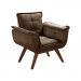Conjunto de Poltronas Decorativas Bella Opala 3 Peças - Veludo Marrom