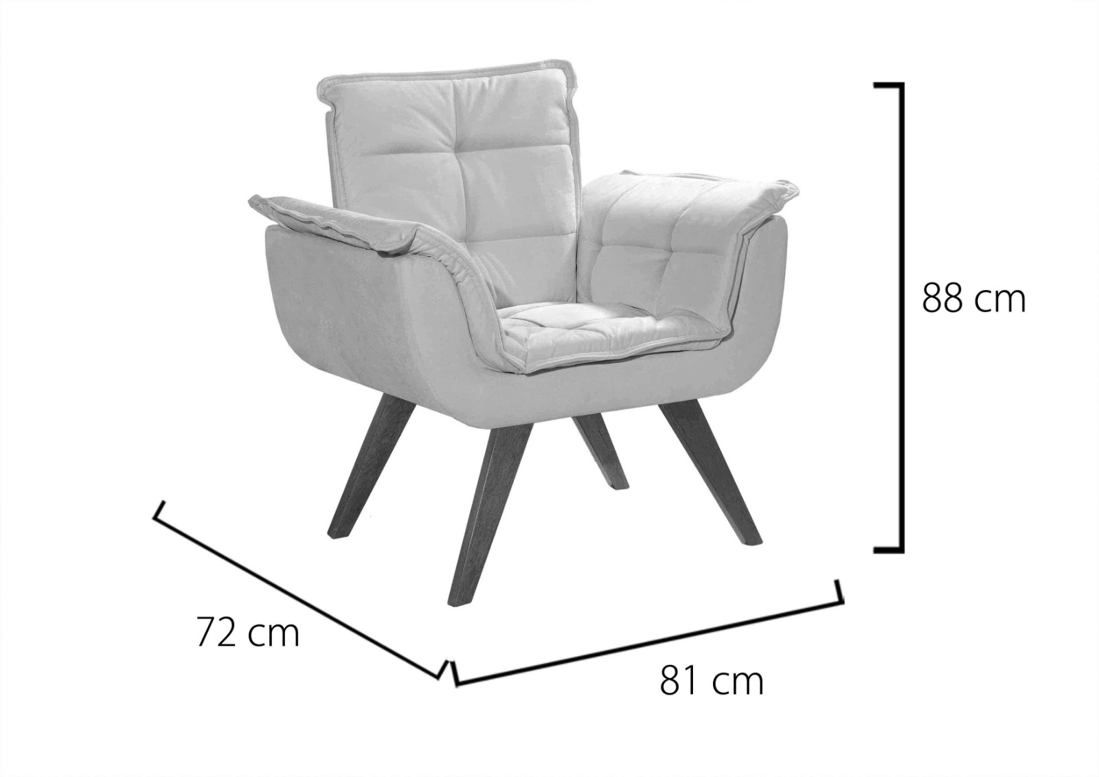Kit 02 Poltronas Bella Opala - Linho Bege