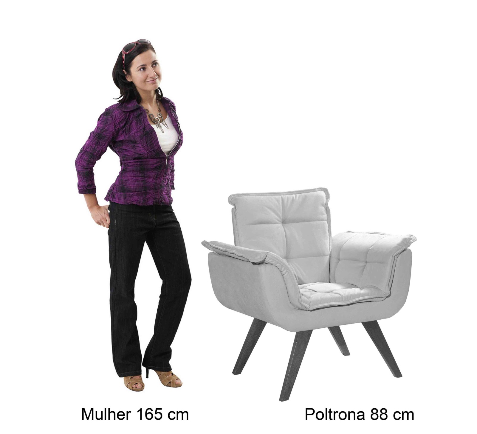 Kit 02 Poltronas Bella Opala - Linho Bege
