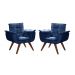Kit 02 Poltronas Bella Opala - Suede Azul Marinho