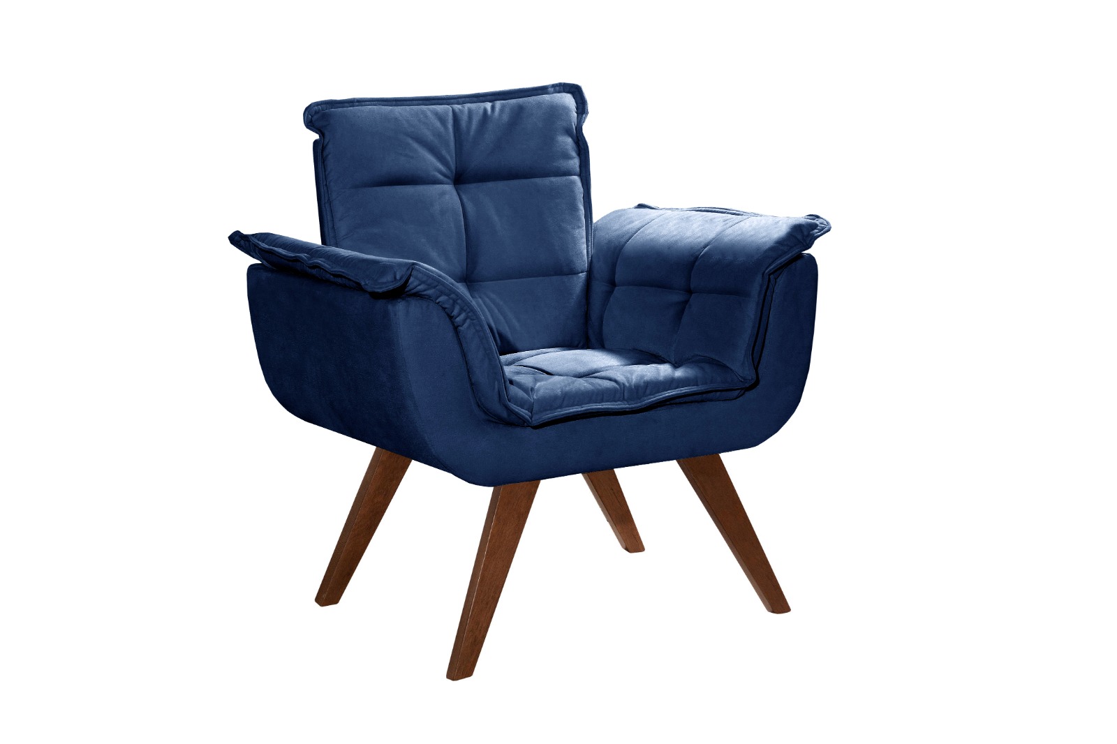 Kit 02 Poltronas Bella Opala - Suede Azul Marinho