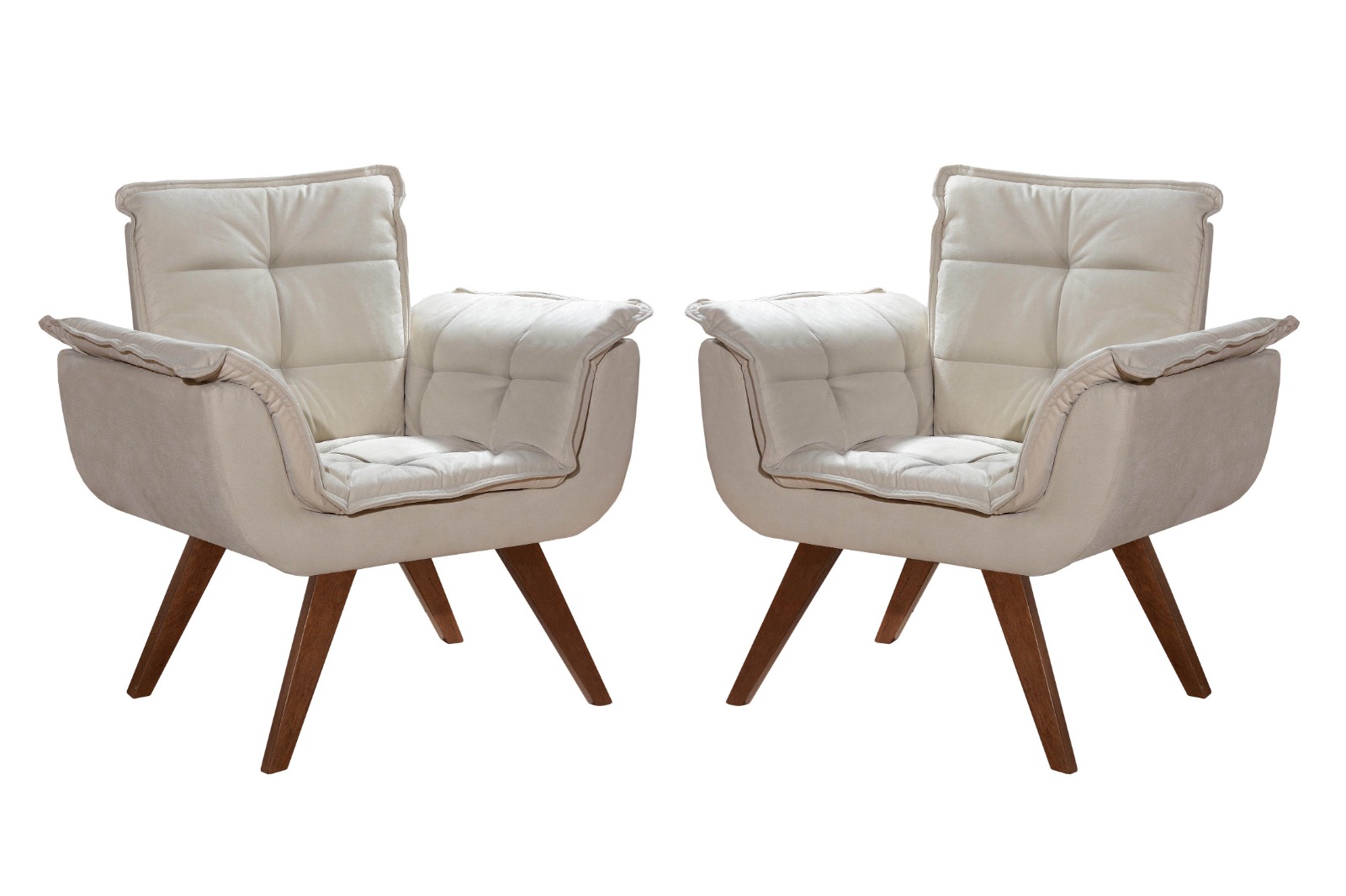 Kit 02 Poltronas Bella Opala - Suede Bege