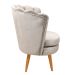 Kit 02 Poltronas Decorativa Pétala Pés Palito - Suede Bege