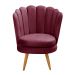 Kit 02 Poltronas Decorativa Pétala Pés Palito - Suede Bordô