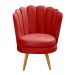 Kit 02 Poltronas Decorativa Pétala Pés Palito - Suede Vermelho