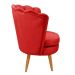 Kit 02 Poltronas Decorativa Pétala Pés Palito - Suede Vermelho