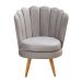 Kit 02 Poltronas Decorativa Pétala Pés Palito - Veludo Capuccino
