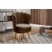 Kit 02 Poltronas Decorativa Pétala Pés Palito - Veludo Marrom