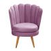 Kit 02 Poltronas Decorativa Pétala Pés Palito - Veludo Roxo