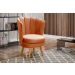 Kit 02 Poltronas Decorativa Pétala Pés Palito - Veludo Terracota