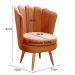 Kit 02 Poltronas Decorativa Pétala Pés Palito - Veludo Terracota