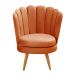 Kit 02 Poltronas Decorativa Pétala Pés Palito - Veludo Terracota