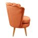 Kit 02 Poltronas Decorativa Pétala Pés Palito - Veludo Terracota