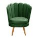 Kit 02 Poltronas Decorativa Pétala Pés Palito - Veludo Verde