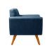 Kit 02 Poltronas Decorativas Bruna Para Sala Pequena Recepção - Linho Azul
