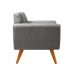 Kit 02 Poltronas Decorativas Bruna Para Sala Pequena Recepção - Linho Cinza