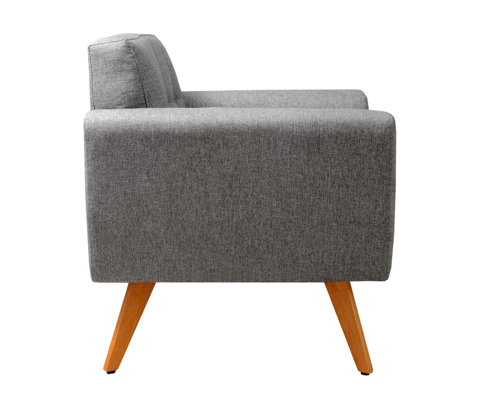 Kit 02 Poltronas Decorativas Bruna Para Sala Pequena Recepção - Linho Cinza