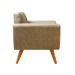 Kit 02 Poltronas Decorativas Bruna Para Sala Pequena Recepção - Linho Marrom