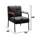 Kit 02 Poltronas Decorativas Jade Braço Fixo Preto - Veludo Preto