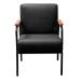 Kit 02 Poltronas Decorativas Jade Braço Fixo Preto - Veludo Preto