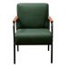 Kit 02 Poltronas Decorativas Jade Braço Fixo Preto - Veludo Verde