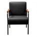 Kit 04 Poltronas Decorativas Jade Braço Fixo Preto - Veludo Preto