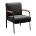 Kit 04 Poltronas Decorativas Jade Braço Fixo Preto - Veludo Preto