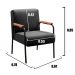 Kit 04 Poltronas Decorativas Jade Braço Fixo Preto - Veludo Preto