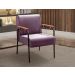 Kit 04 Poltronas Decorativas Jade Braço Fixo Preto - Veludo Roxo