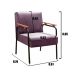 Kit 04 Poltronas Decorativas Jade Braço Fixo Preto - Veludo Roxo