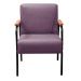 Kit 04 Poltronas Decorativas Jade Braço Fixo Preto - Veludo Roxo