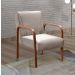 Kit C/ 4 Poltronas Decorativas Anita Braço Madeira Para Recepção - Veludo Capuccino