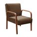 Kit C/ 4 Poltronas Decorativas Anita Braço Madeira Para Recepção - Veludo Marrom