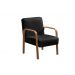 Kit C/ 4 Poltronas Decorativas Anita Braço Madeira Para Recepção - Veludo Preto