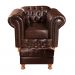 Kit Conjunto Poltrona Com Puff Chesterfield Capitonê Luís Xv - Couríssimo Café