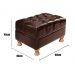 Kit Conjunto Poltrona Com Puff Chesterfield Capitonê Luís Xv - Couríssimo Café