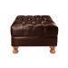 Kit Conjunto Poltrona Com Puff Chesterfield Capitonê Luís Xv - Couríssimo Café